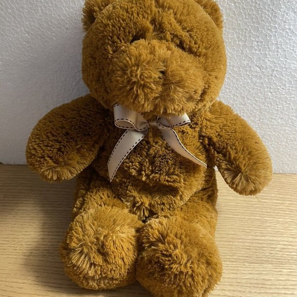 Toys R Us Brown Bear Plush TRU Animal Alley Stuffed Animal Chubby Teddy Toy 12” - Picture 1 of 8